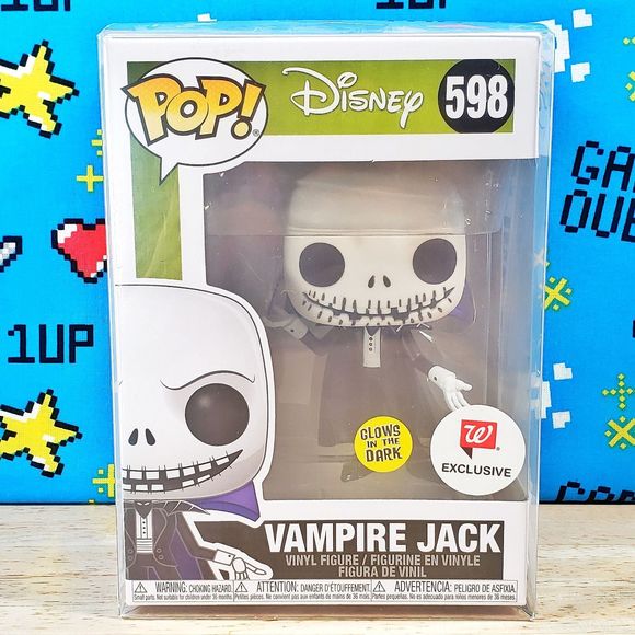 Funko PoP Nightmare Before Christmas Vampire Jack #598 GITD Exclusive + Protecto - Picture 1 of 10